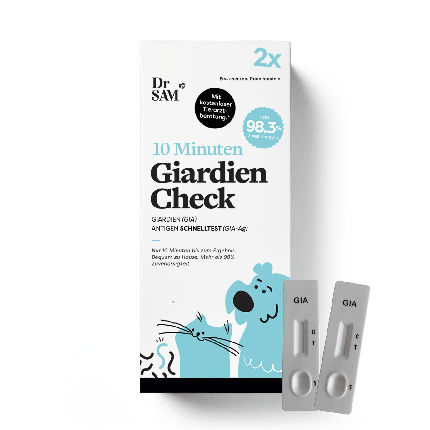 Giardia hjemmetest - svar på 10 minutter - pakke med 5 test