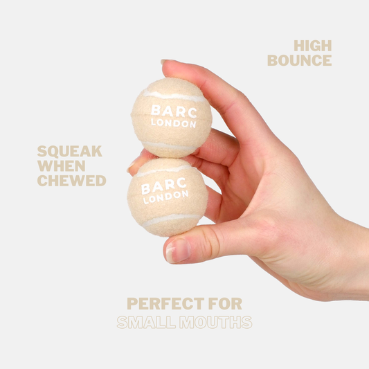 Beige mini tennisbolde - 5-pak