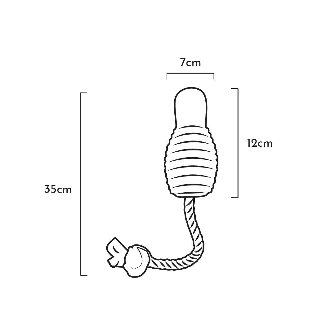 Naturligt hundelegetøj - cone med reb