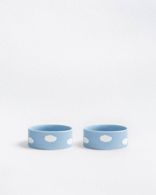 Skålesæt med fine skyer, Ø14 cm ☁️