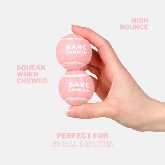 Lyserøde mini tennisbolde - 5-pak