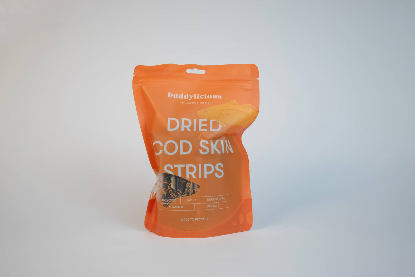 100% naturlige torskeskind strimler