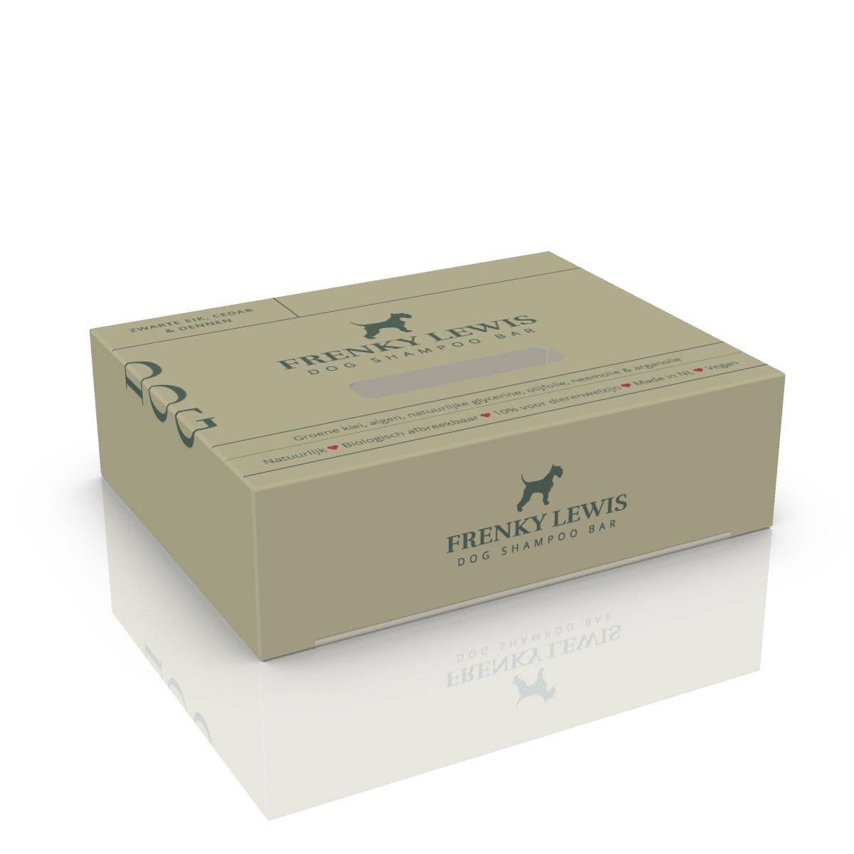 Hundeshampobar - sort eg, cedertræ & fyrretræer - 135 g.