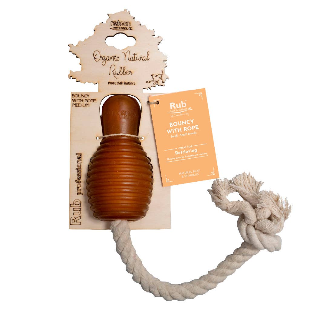 Naturligt hundelegetøj - cone med reb
