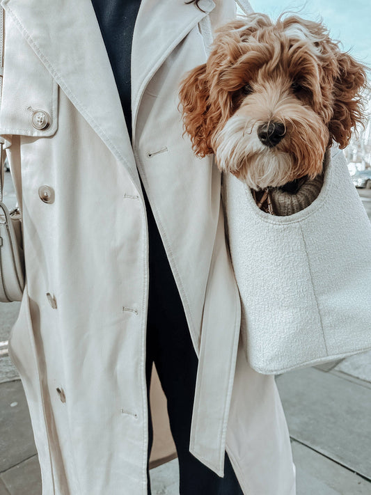 Bouclé bæretaske - Marshmallow