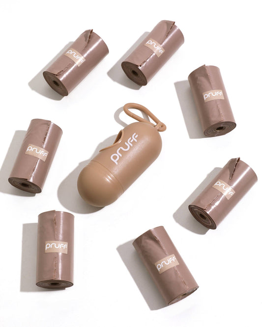 Pølleposeholder + 8 ruller poser med blomsterduft 🌸