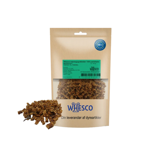 Whesco // 100% naturlige godbidder af perlehøne // 100 gram