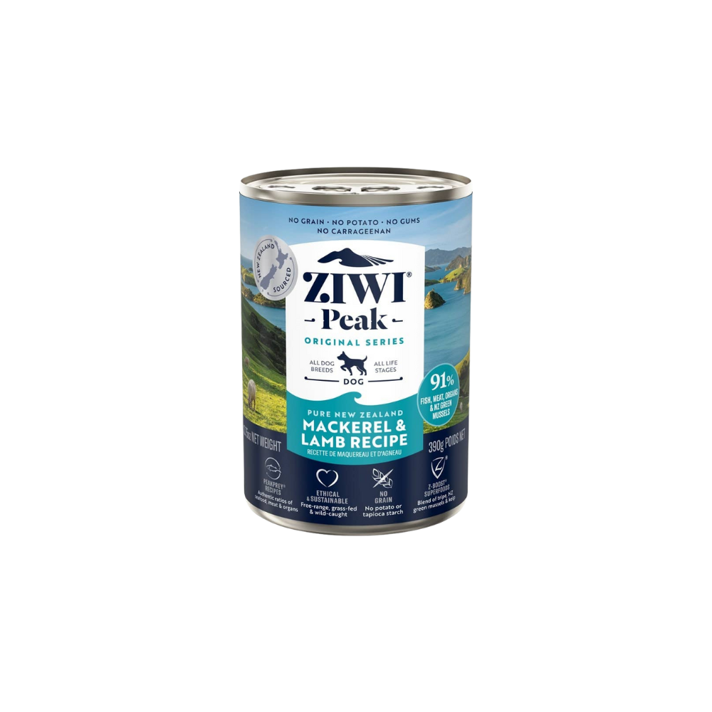 Ziwi Peak- vådfoder med makrel & lam - 390 gr.