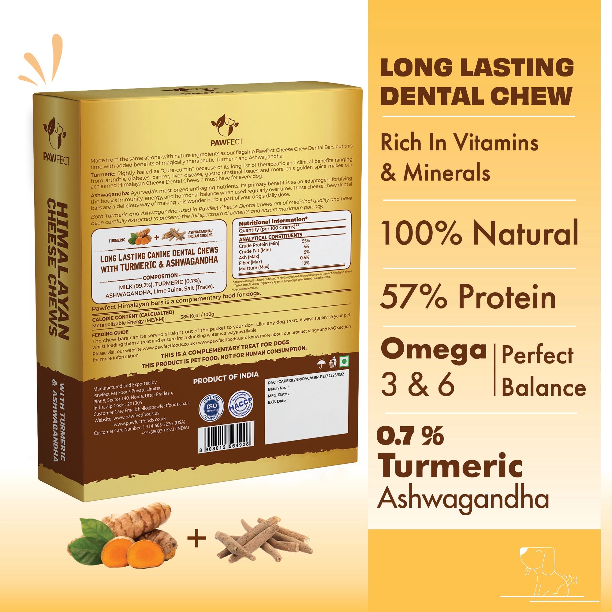 Himalaya osteben med gurkemeje
