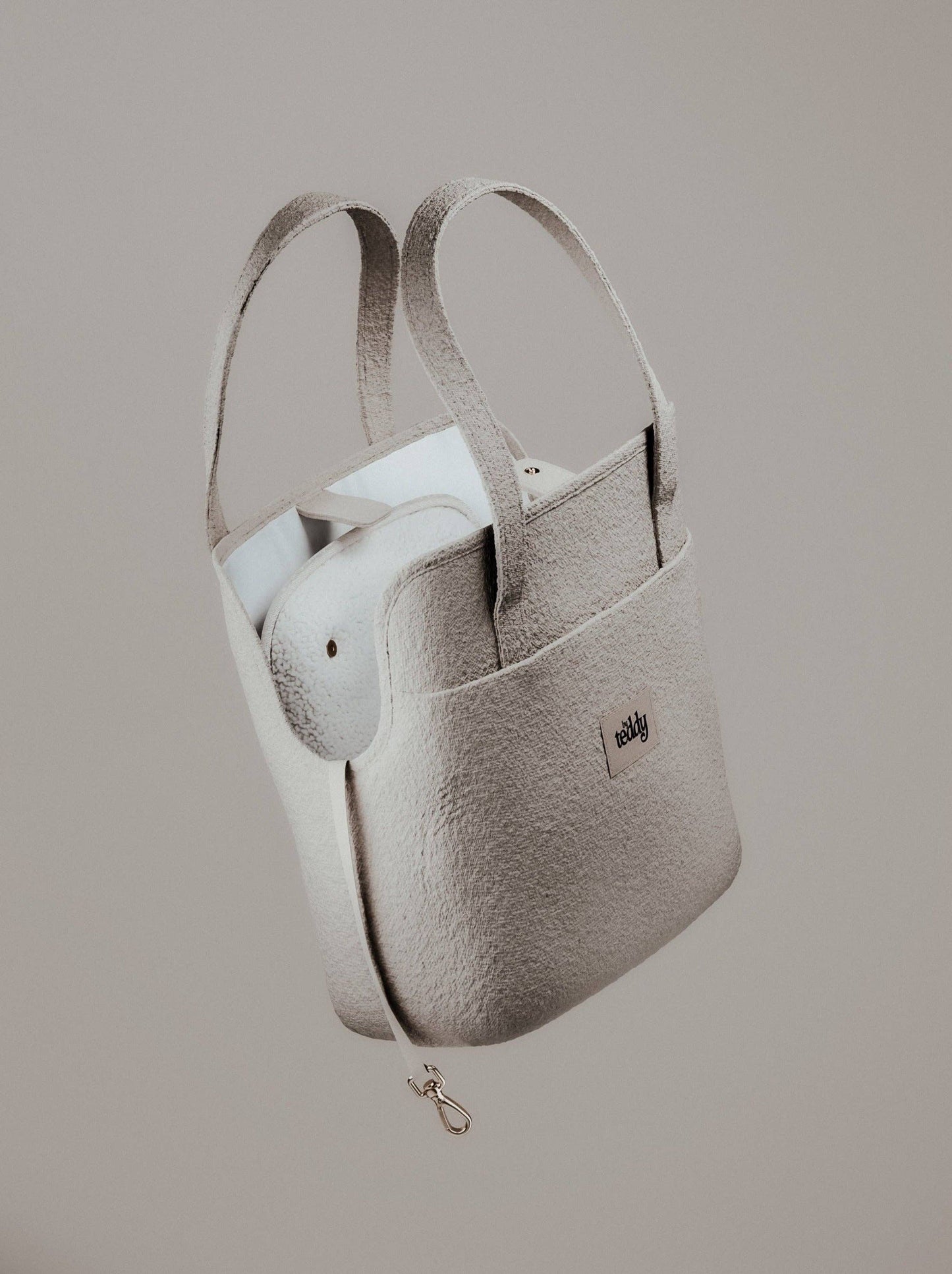 Bouclé bæretaske - Marshmallow