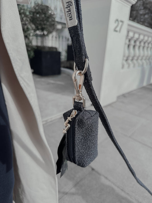 Poop-pose taske i Bouclé - Midnight