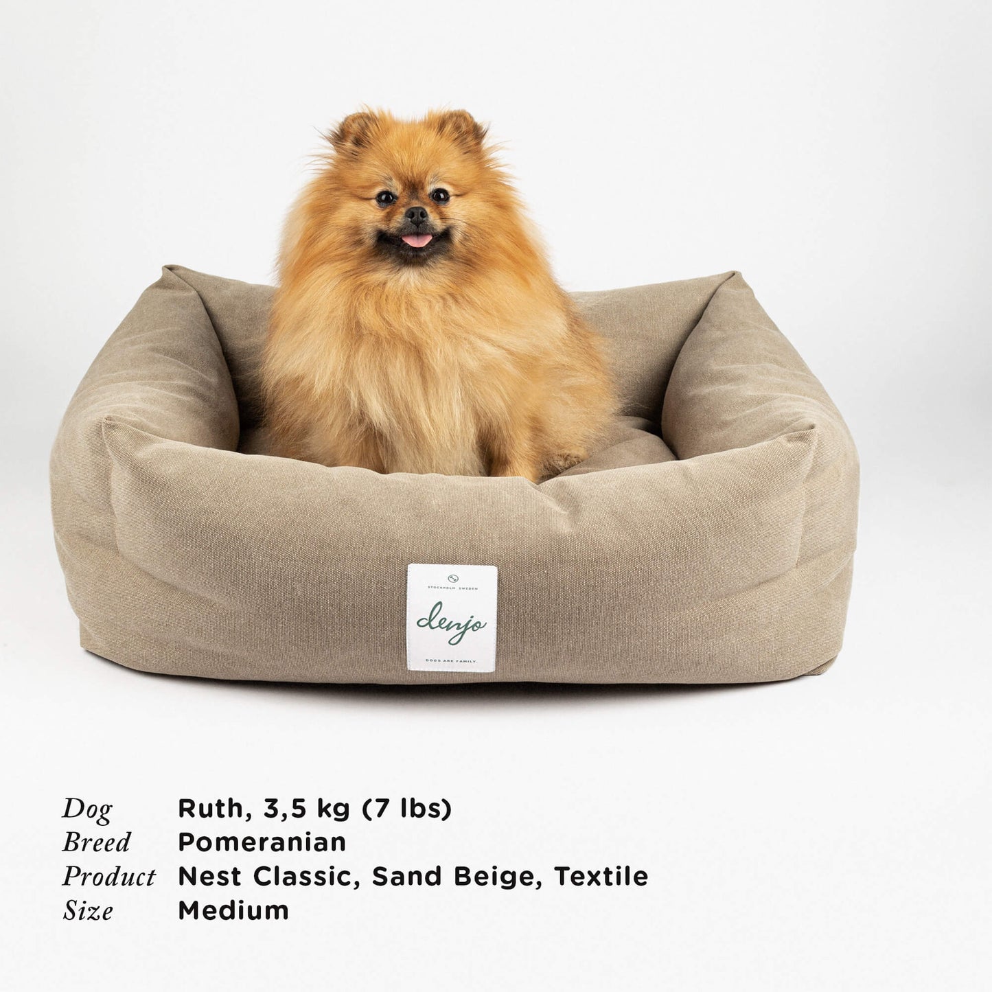 Denjo Dogs - Classic nest, Sand beige