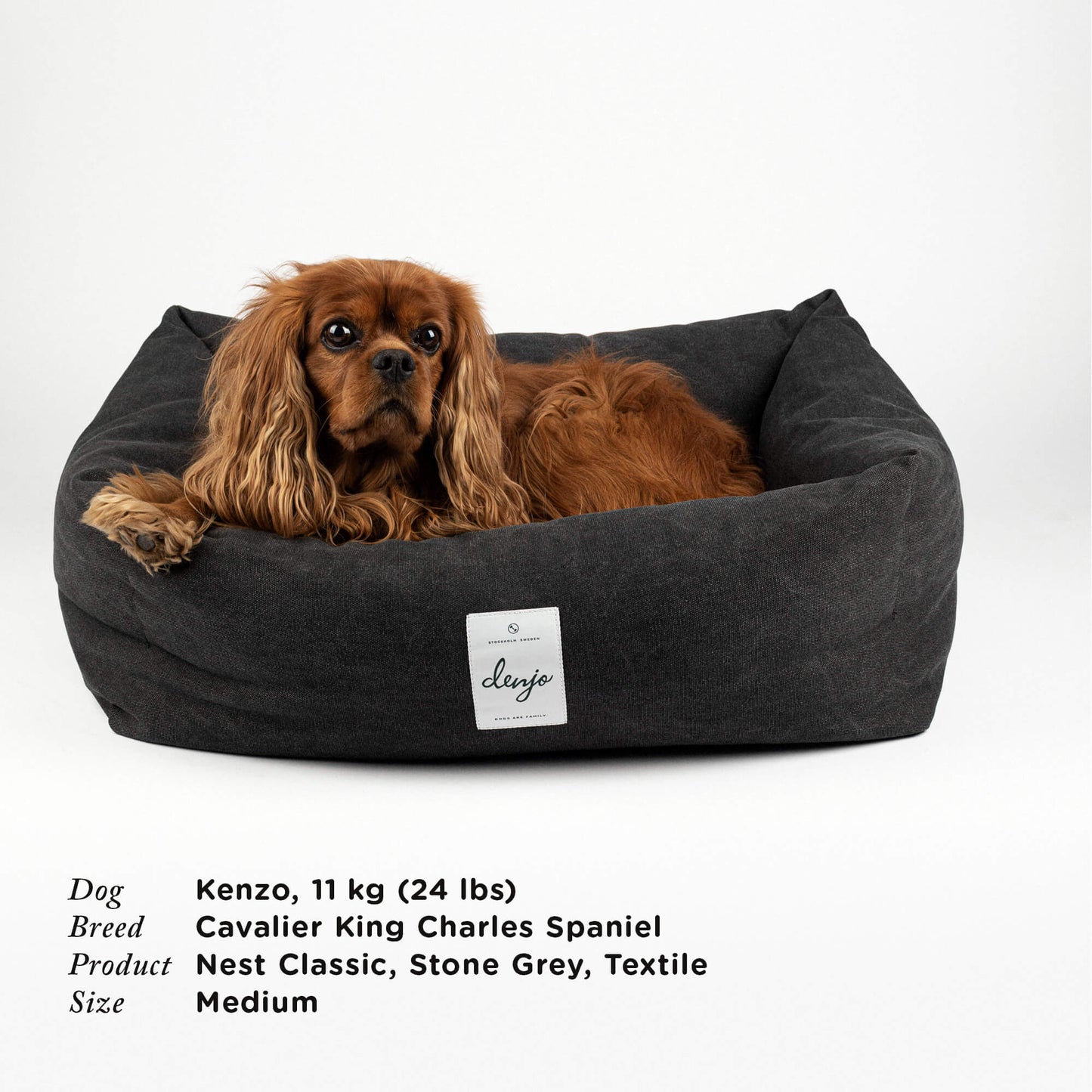 Denjo Dogs - Classic nest, Stone Grey