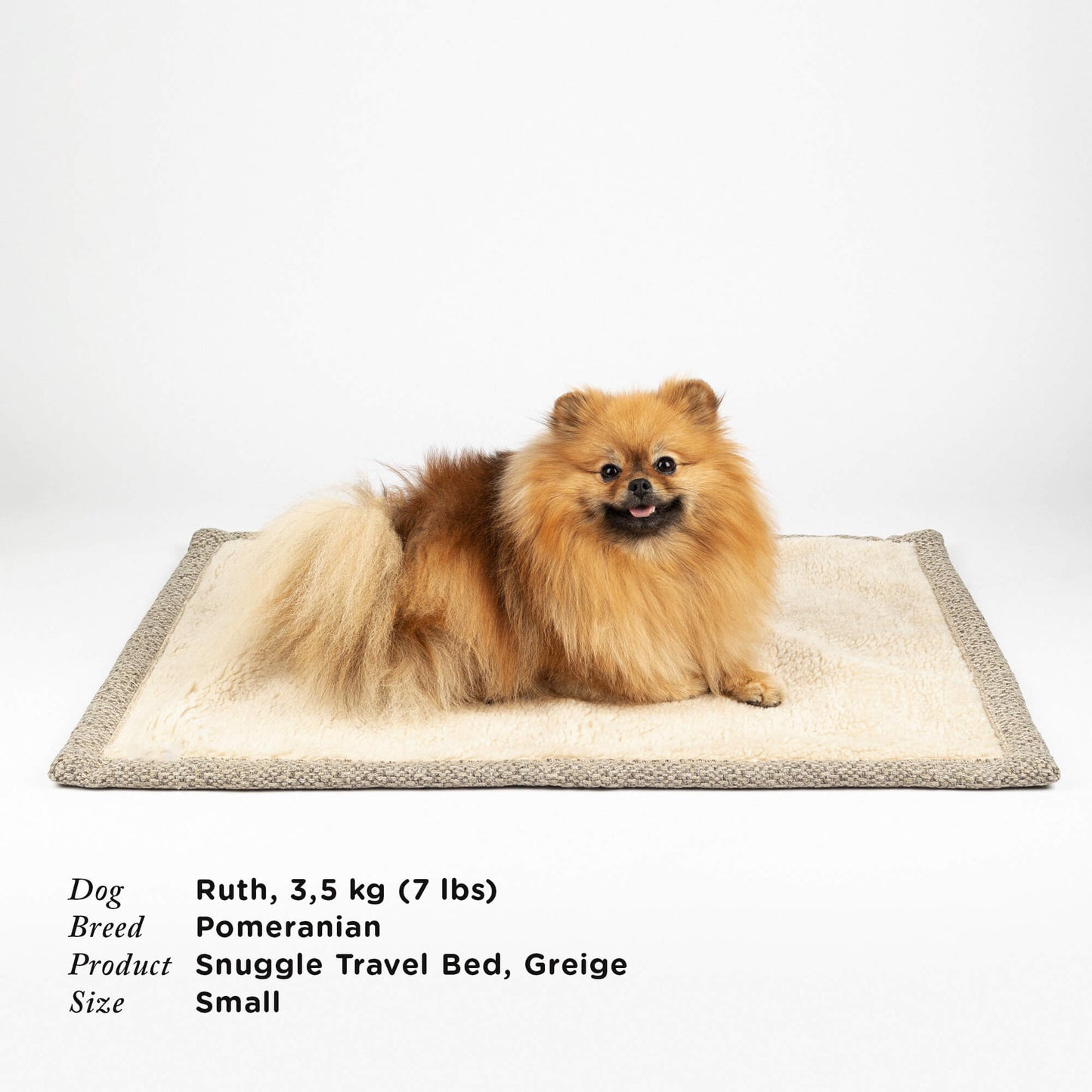 Denjo Dogs - Travel blanket, Snuggle Greige
