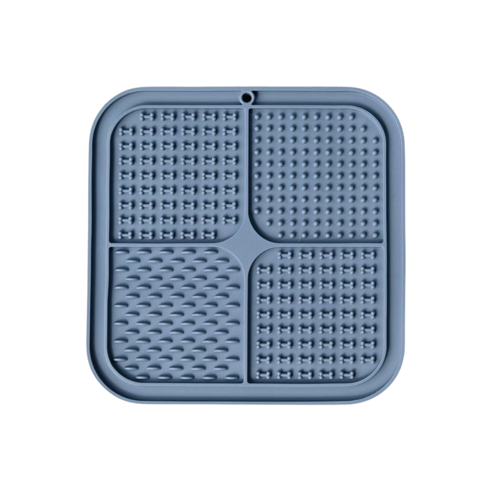 Slikkemåtte m. sugekopper, blå