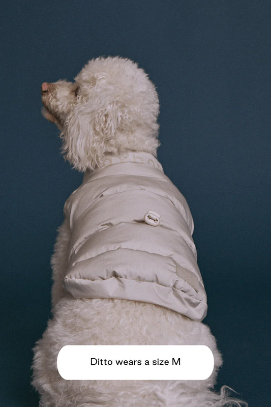 Puffer hundejakke, sand