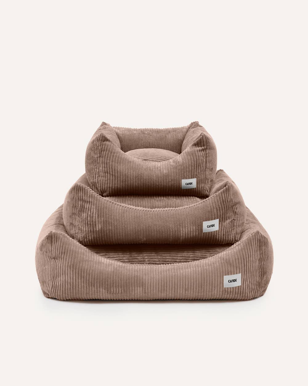 Cafide - Snozy hundeseng - beige Fløjl