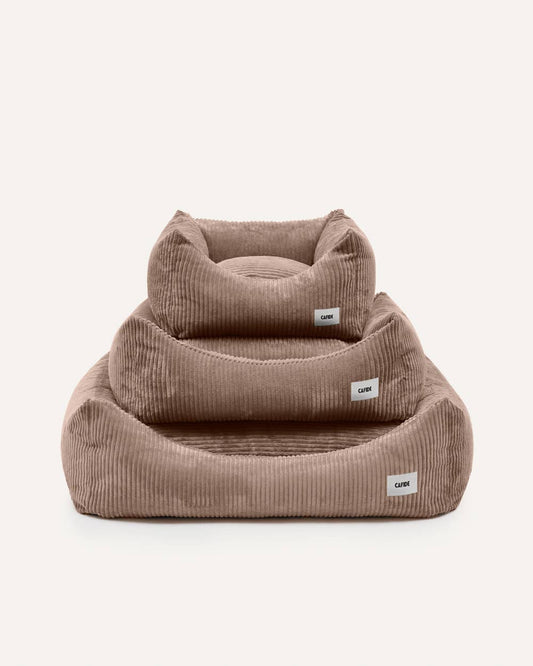 Cafide - Snozy hundeseng - beige Fløjl