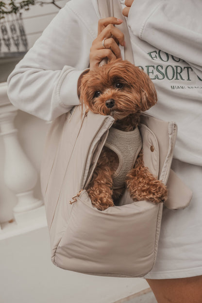 Puffer bæretaske - hazelnut