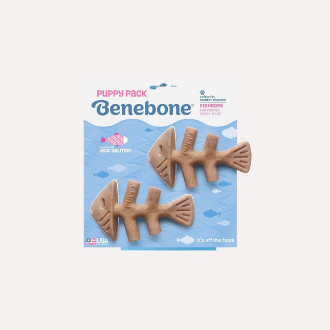 Benebone Puppy 2-Pack Fishbone Mini