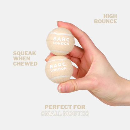 Beige mini tennisbolde - 5-pak