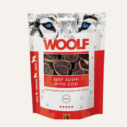 Woolf beef sushi with cod, 100g