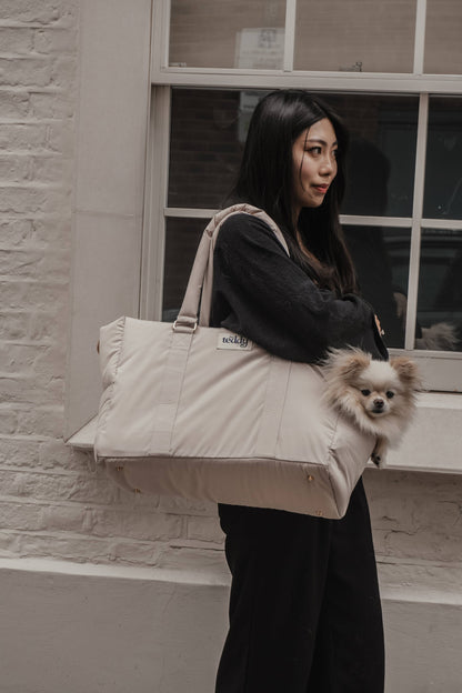 Puffer bæretaske - hazelnut