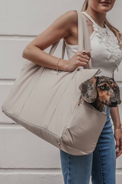 Puffer bæretaske - hazelnut