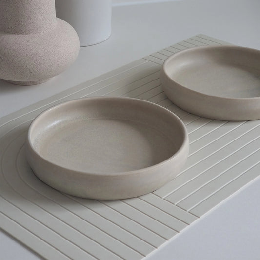 Skåleunderlag, beige