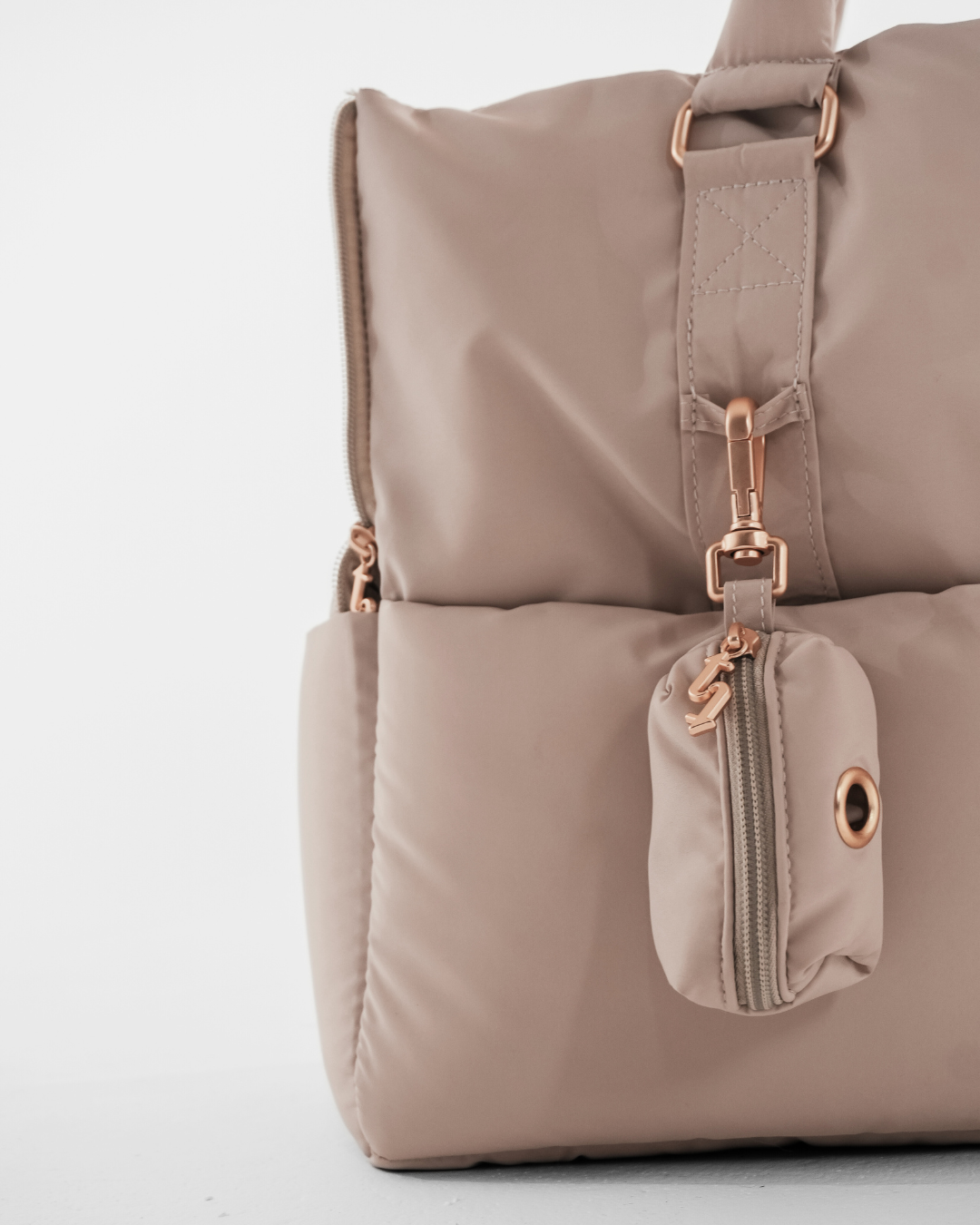 Puffer bæretaske - hazelnut