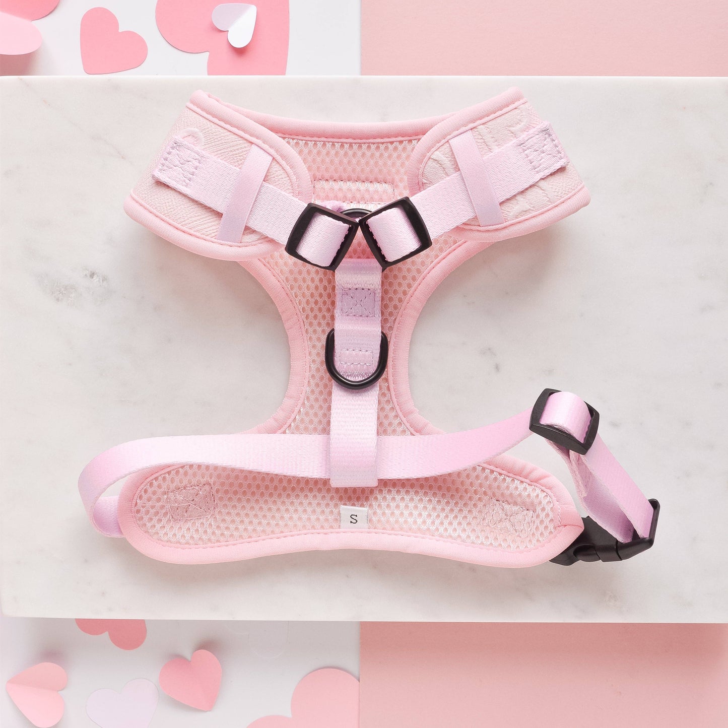Babypink sele med hjerter