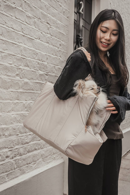 Puffer bæretaske - hazelnut