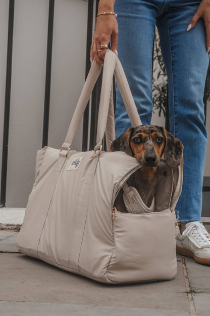 Puffer bæretaske - hazelnut