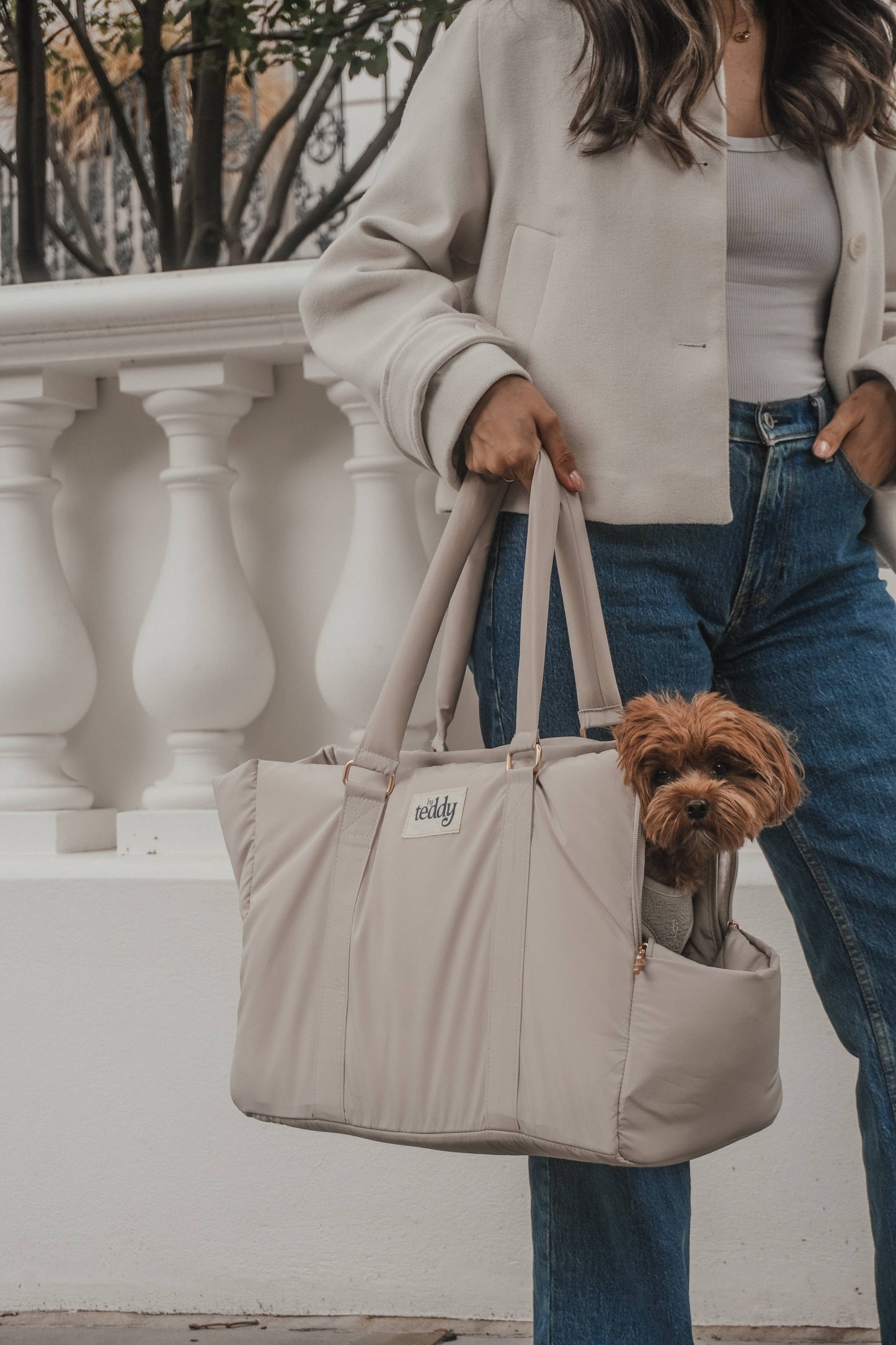 Puffer bæretaske - hazelnut