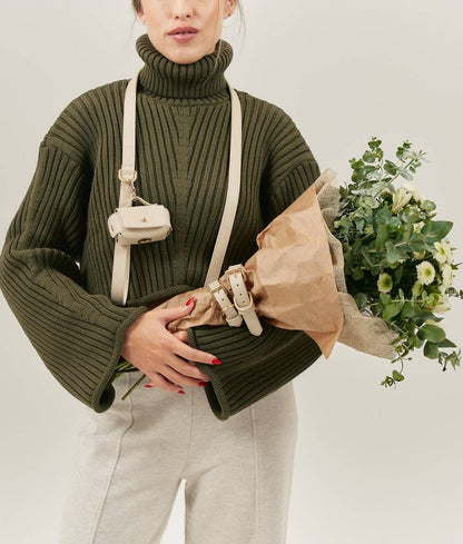 Beige vegansk læder taskeholder, Jala