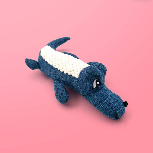 Alligator plyslegetøj, blå