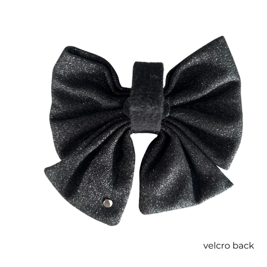 Silors bow - black glitter