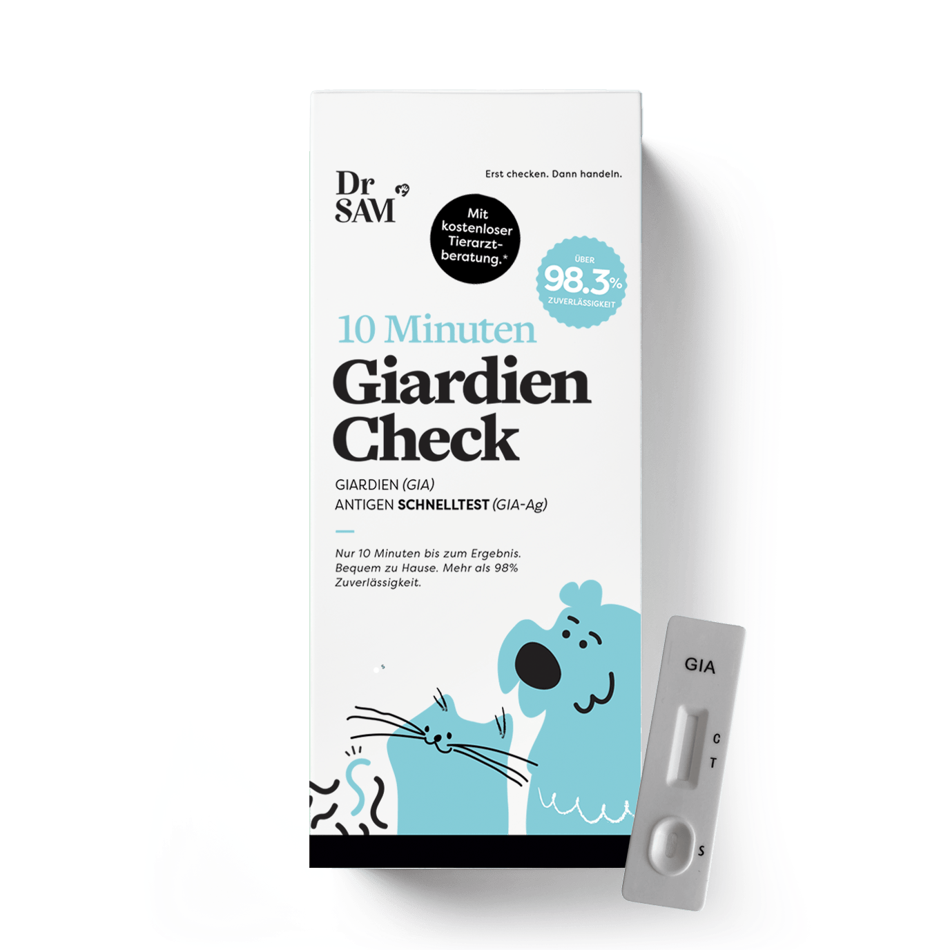 Giardia hjemmetest - svar på 10 minutter - pakke med 5 test