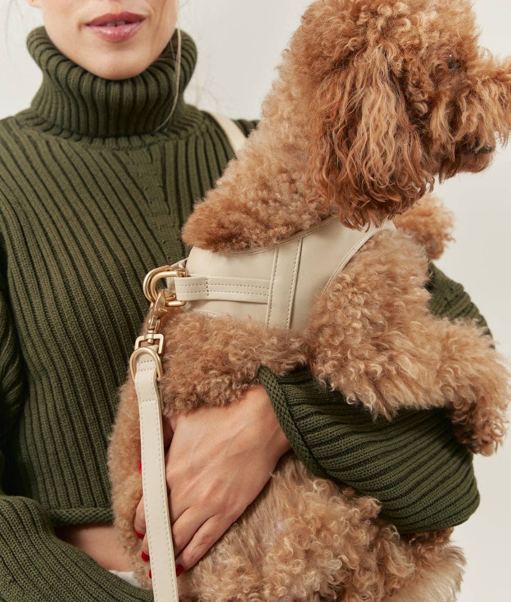 Vegansk lædersele, beige