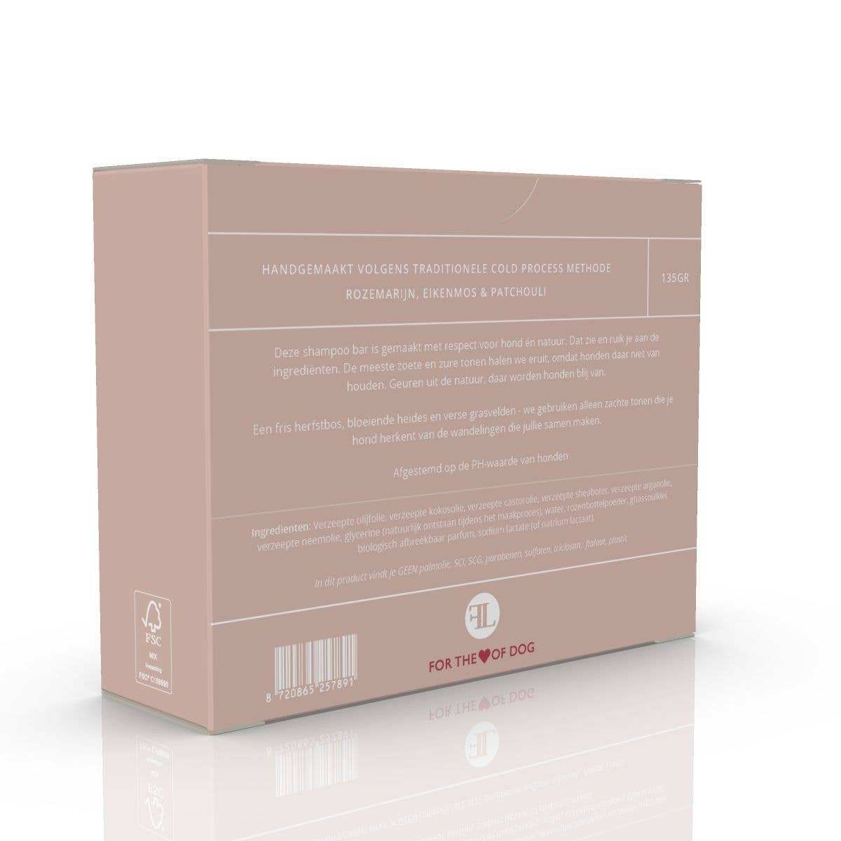 Hundeshampobar - Rosmarin, Egetmos & Patchouly - 135 g.