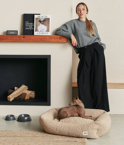 Cafide - Snozy hundeseng - Beige Sheepdog 🐑