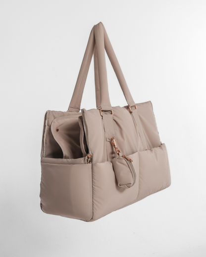 Puffer bæretaske - hazelnut