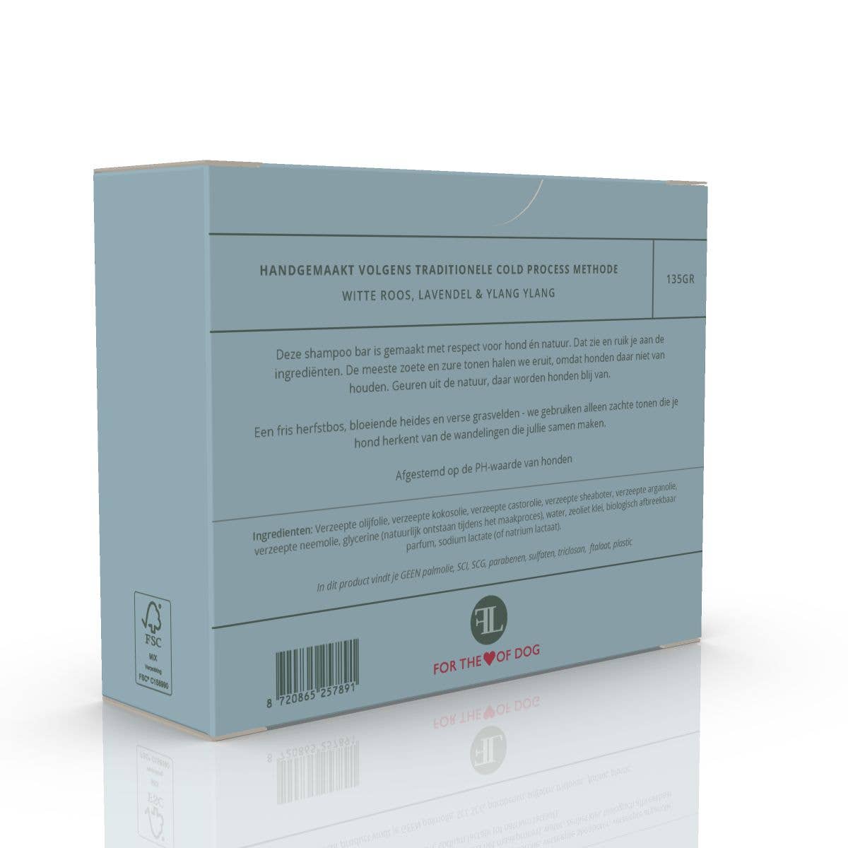 Hundeshampoobar - Hvid Rose, Lavendel, Ylang Ylang - 135gr