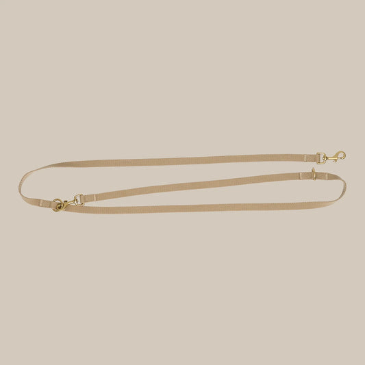 Justerbar hundesnor af bomuld - beige