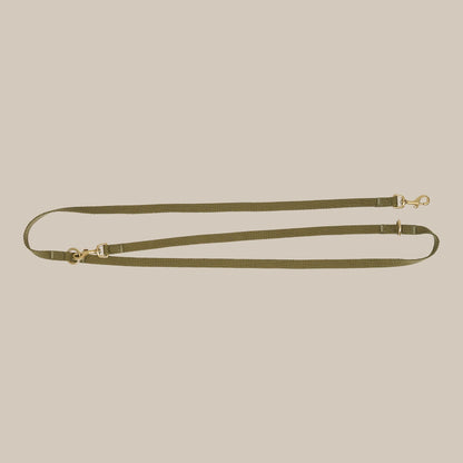 Justerbar hundesnor af bomuld - olive