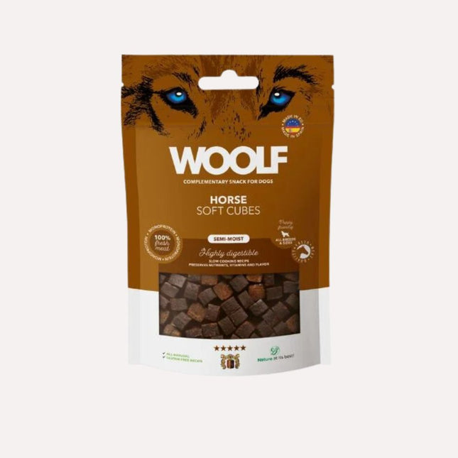 Woolf soft cubes horse, 100g.