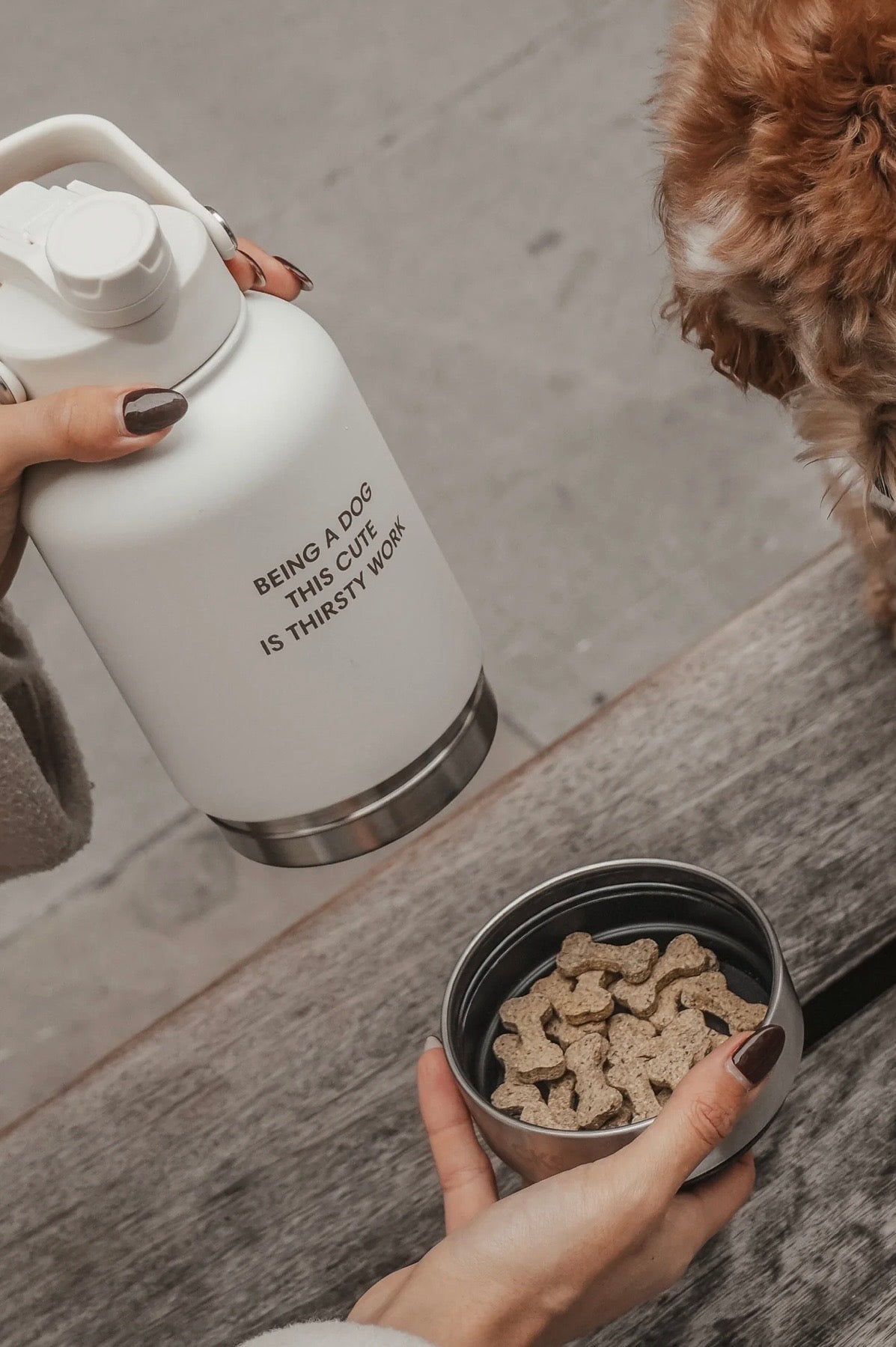 Skålflasken - 3-i-1 Rejseflaske - Marshmallow