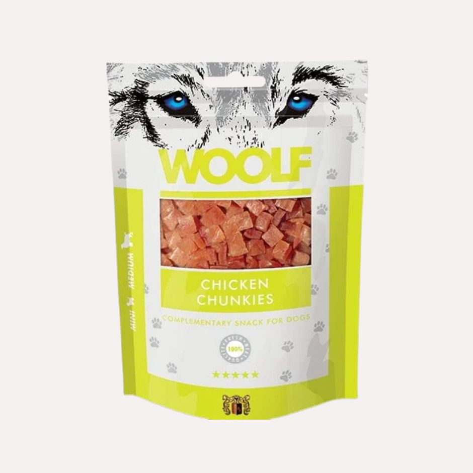 Woolf Chicken Chunkies, 100g