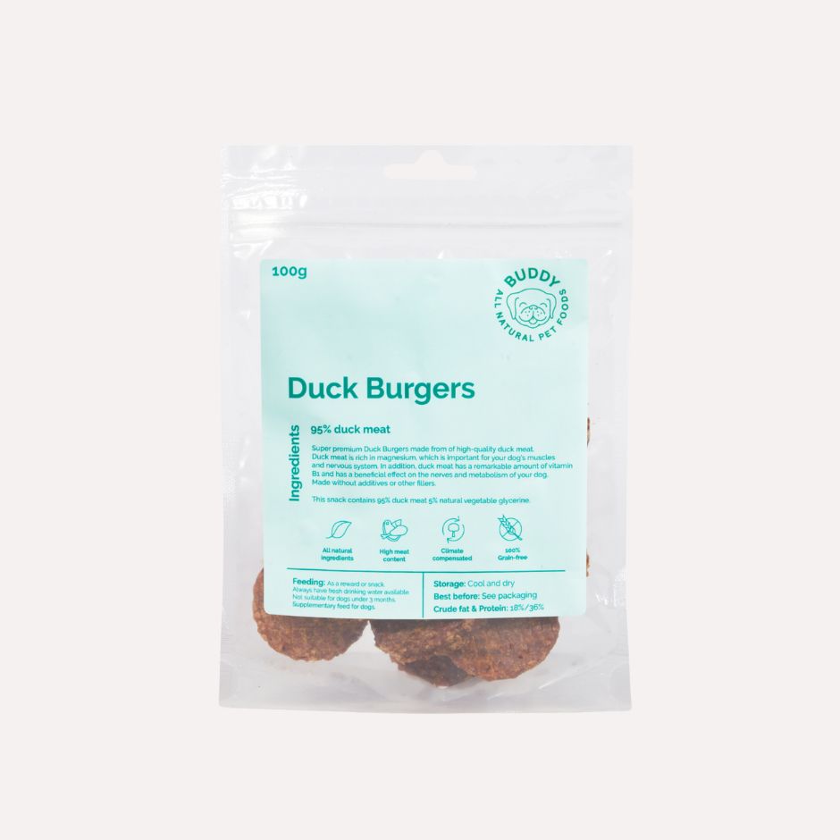 Lækre andeburgere, 100g.