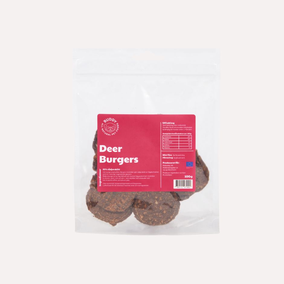 Lækre vildtburgere, 100g